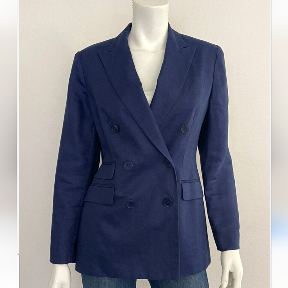 Lauren Ralph Lauren Knit Womens Blazer 100% Linnen Sz 8P